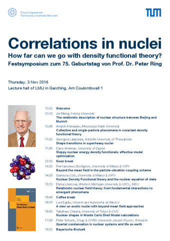 Festsymposium zum 75. Geburtstag von Prof. Dr. Peter Ring