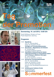 Poster zum Tag der Promotion