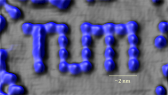 Das TUM-Logo erzeugt durch Atommanipulation